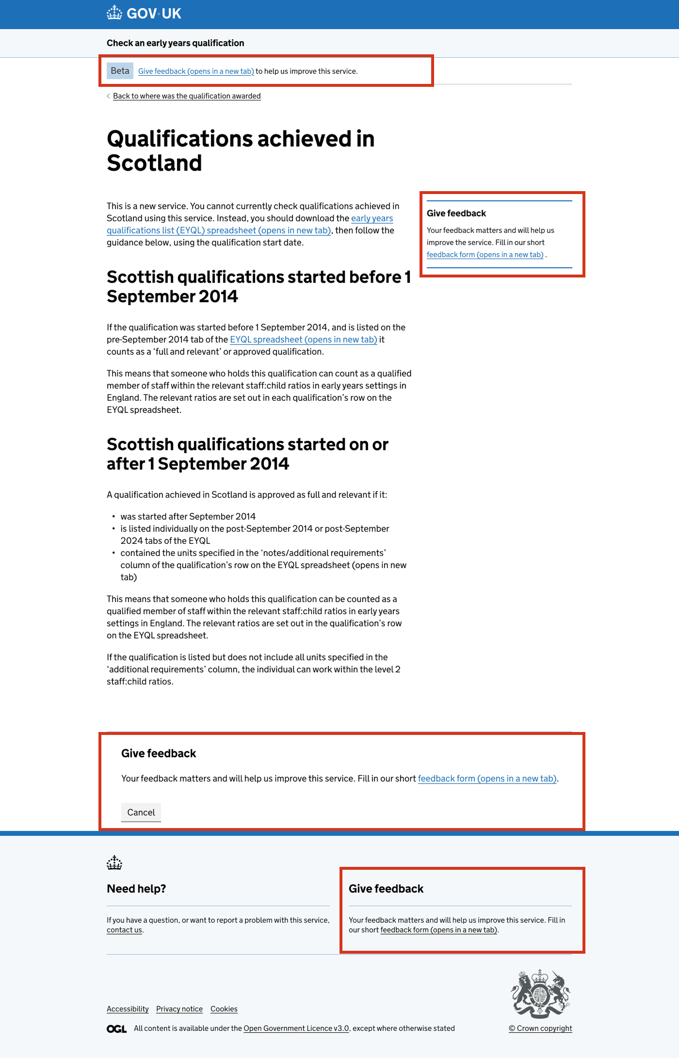 Screenshot of an endpoint page with the changes introduced