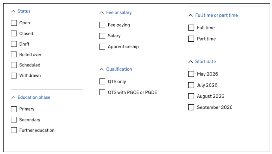 New filters on Publish