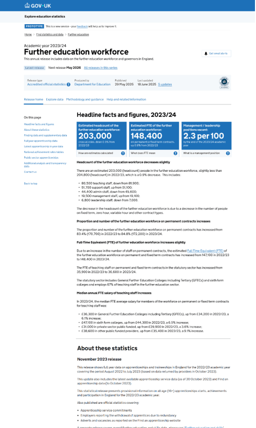 Screenshot showing a prototype mock up of the second iteration of the release page