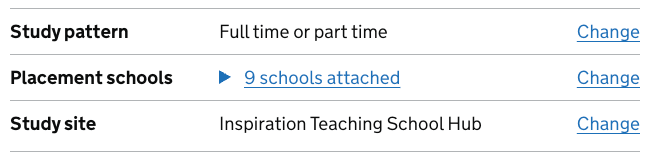 Design changes to the list of attached schools on a course