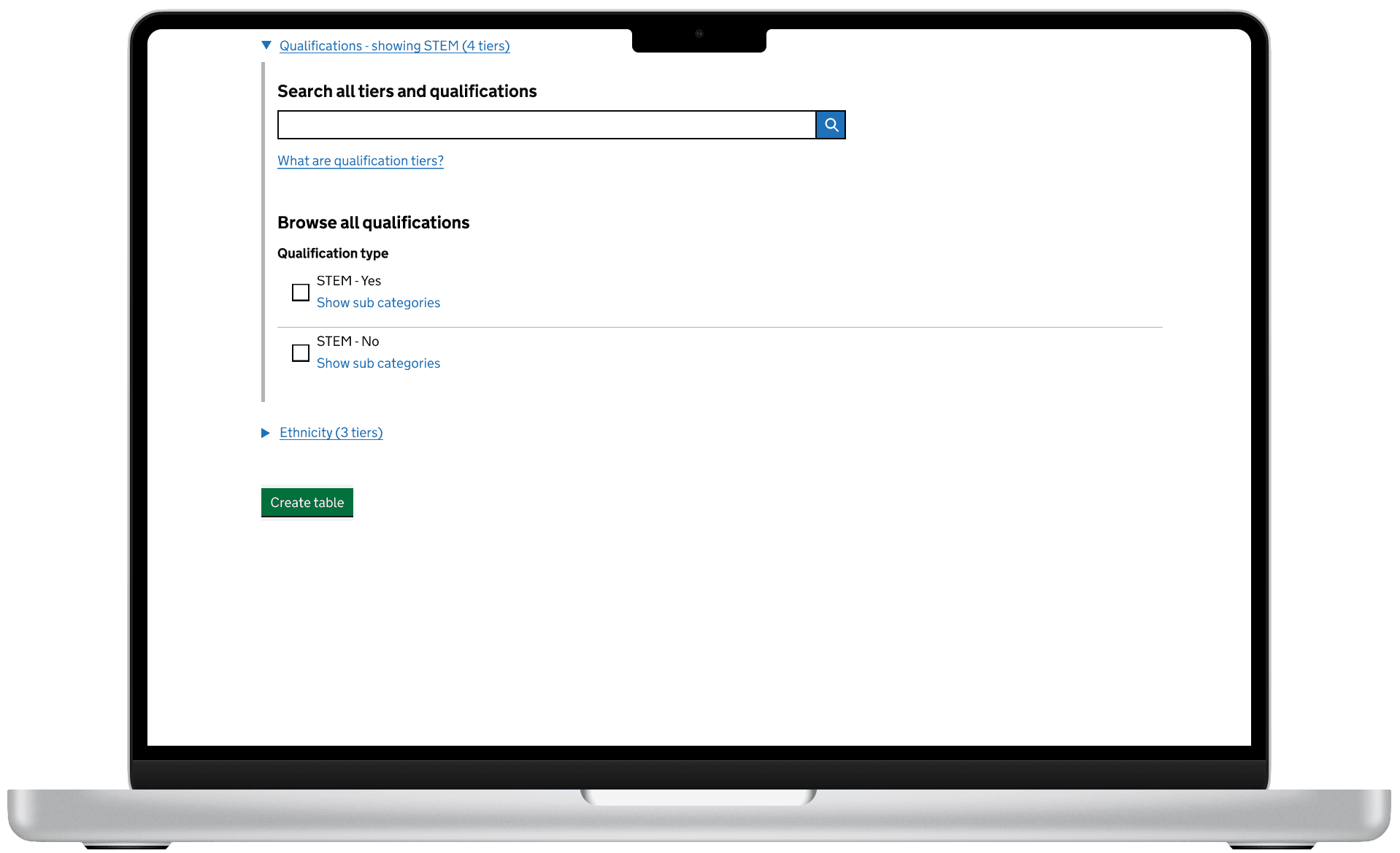 Screenshot showing step 1 of selecting from related filters