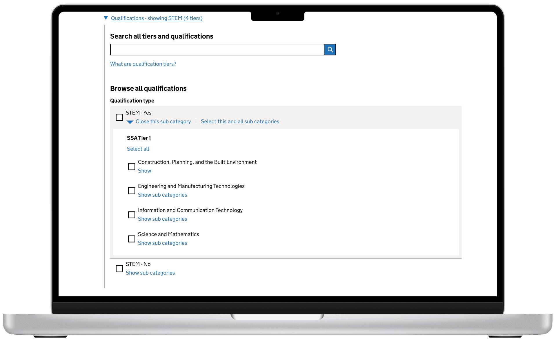 Screenshot showing step 2 of selecting from related filters