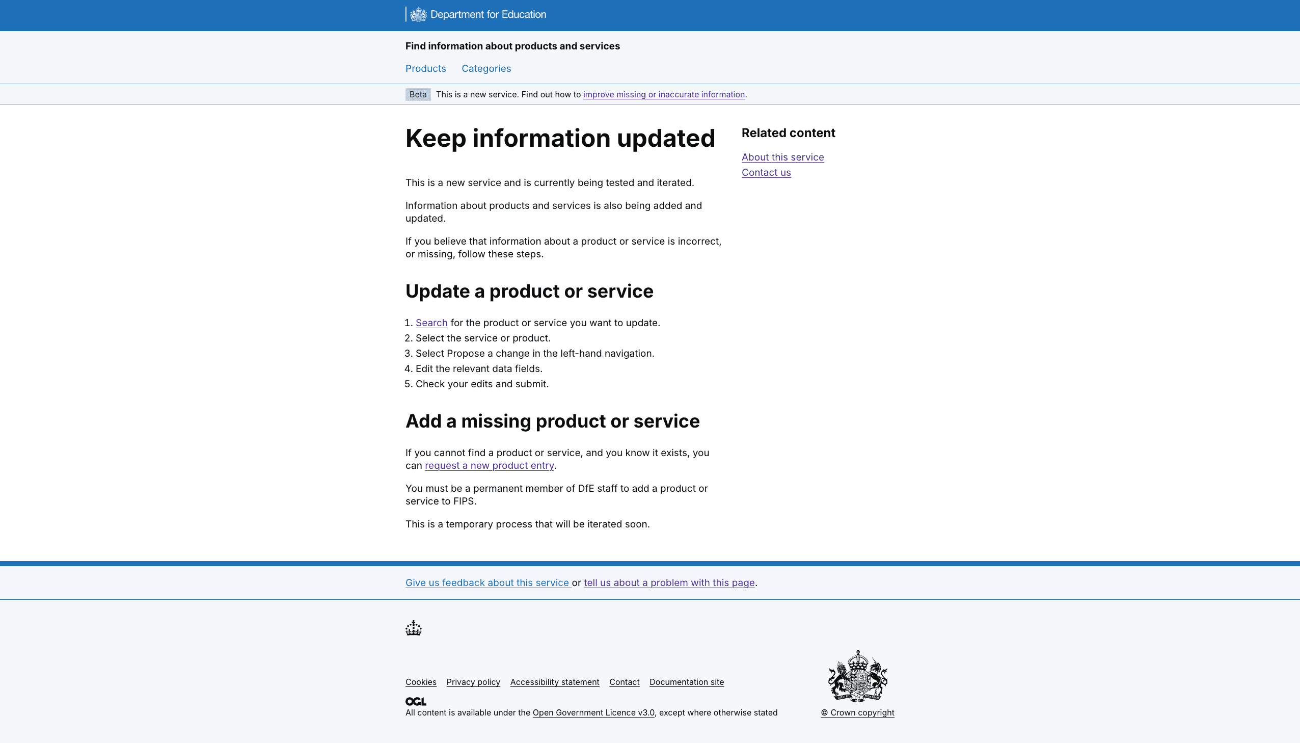 How to keep information updated on the service